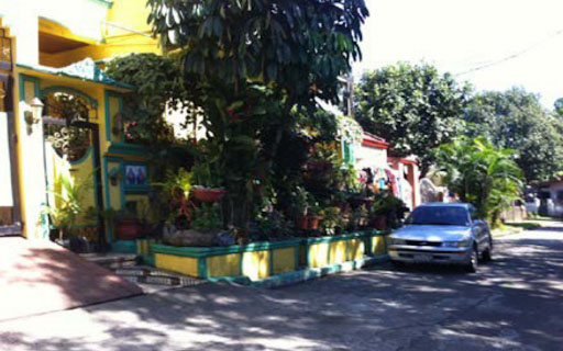 Carmel 2 Subdivision, garden on sidewalk.