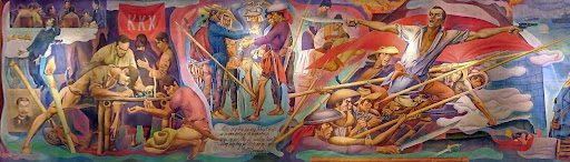 Filipino Struggles Through History mural by Carlos Botong Francisco